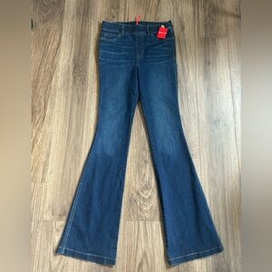 SPANX Women's Flare Jeans midnight shade  Dark Blue Sz MED TALL NWT